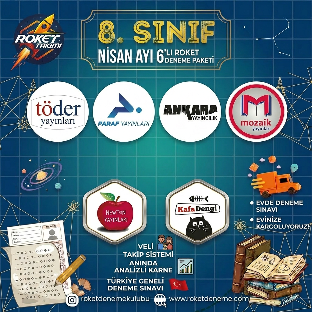 LGS NİSAN AYI  DENEME PAKETİ 6'LI