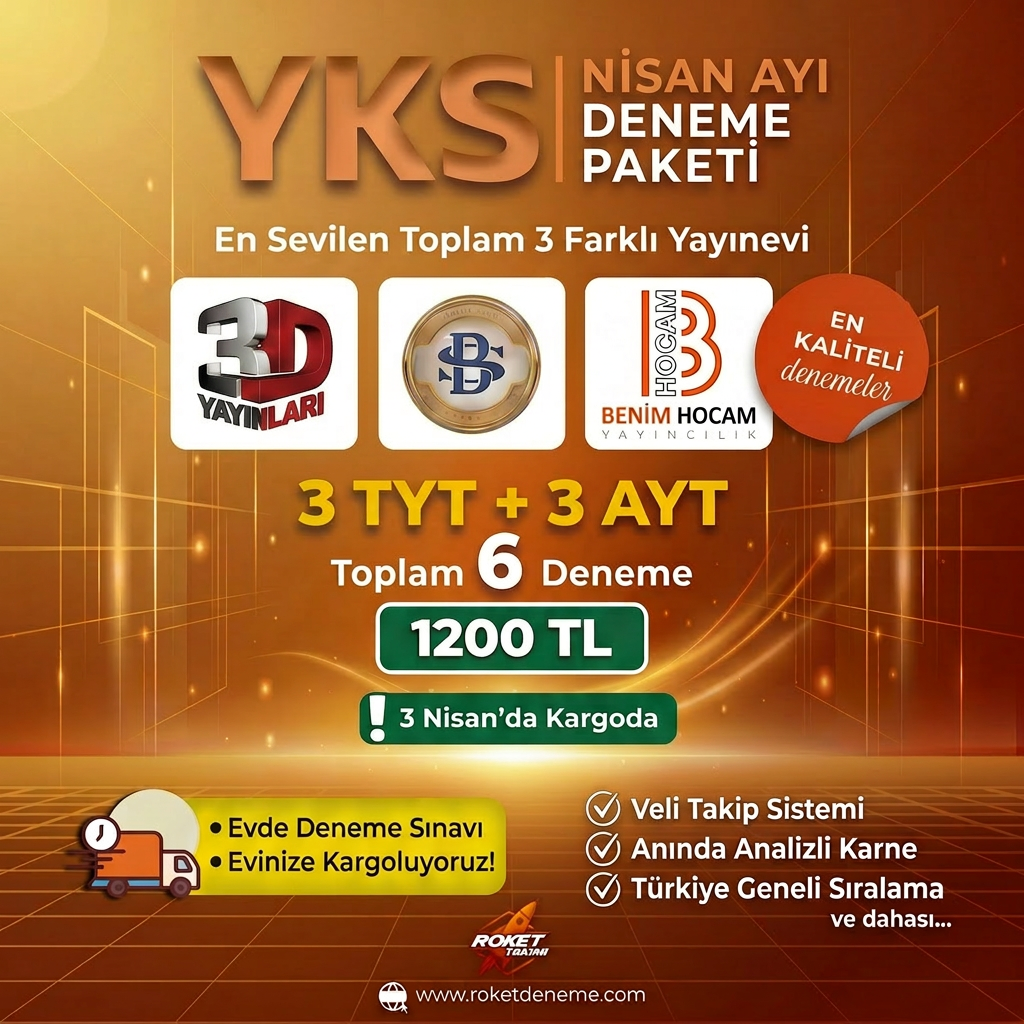 YKS DENEME PAKETİ NİSAN AYI