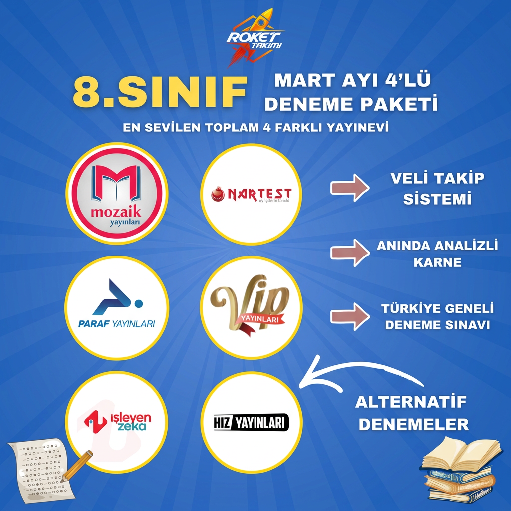 LGS MART AYI DENEME PAKETİ 4'LÜ