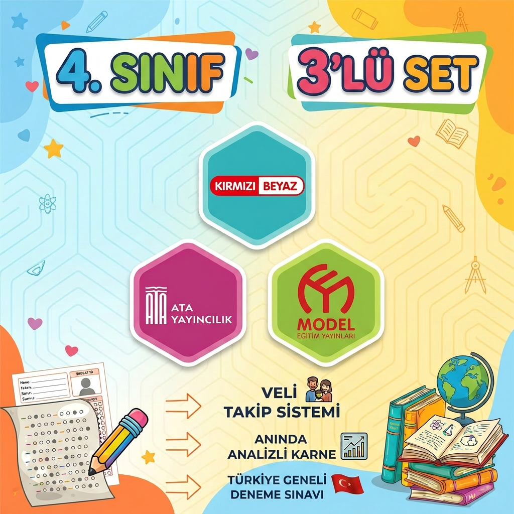 4.SINIF NİSAN AYI  DENEME PAKETİ 3 LÜ