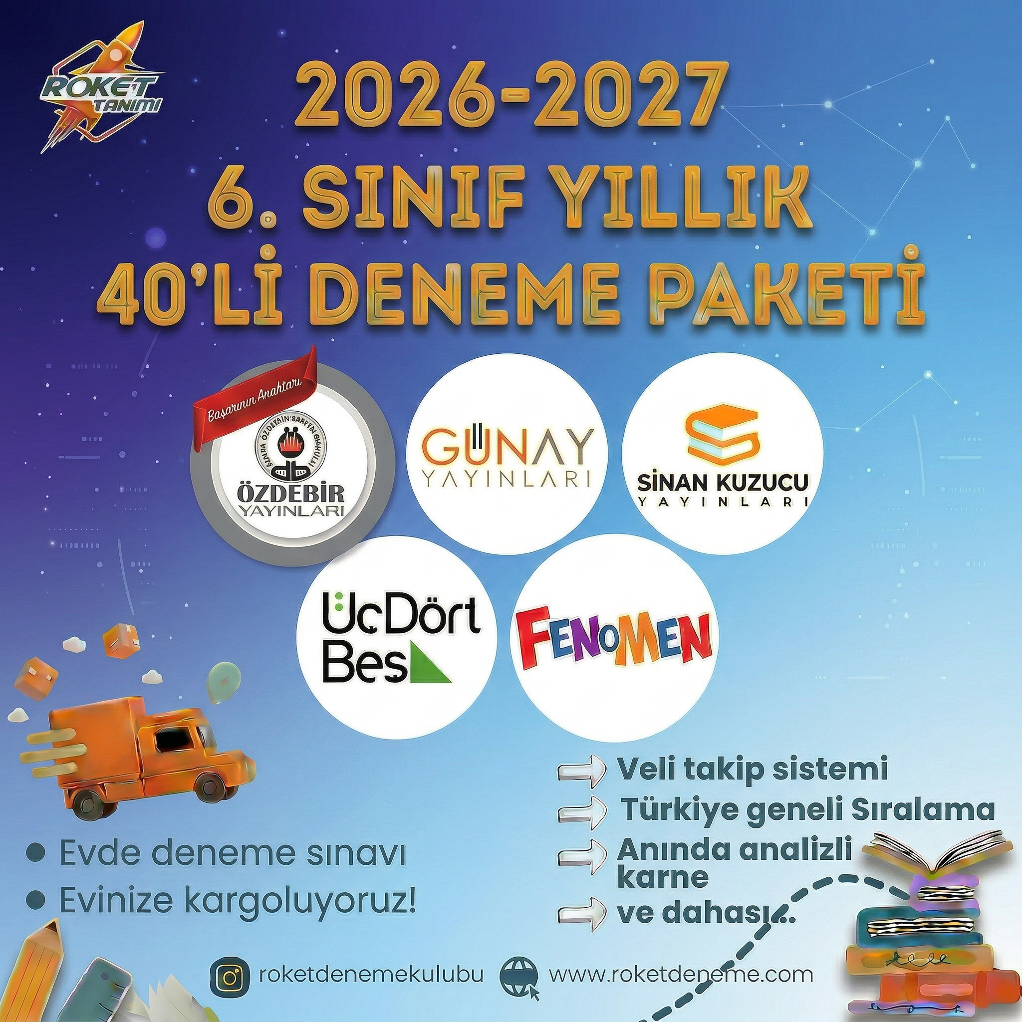 6.SINIF 2026-2027 40'LI YILLIK DENEME PAKETİ